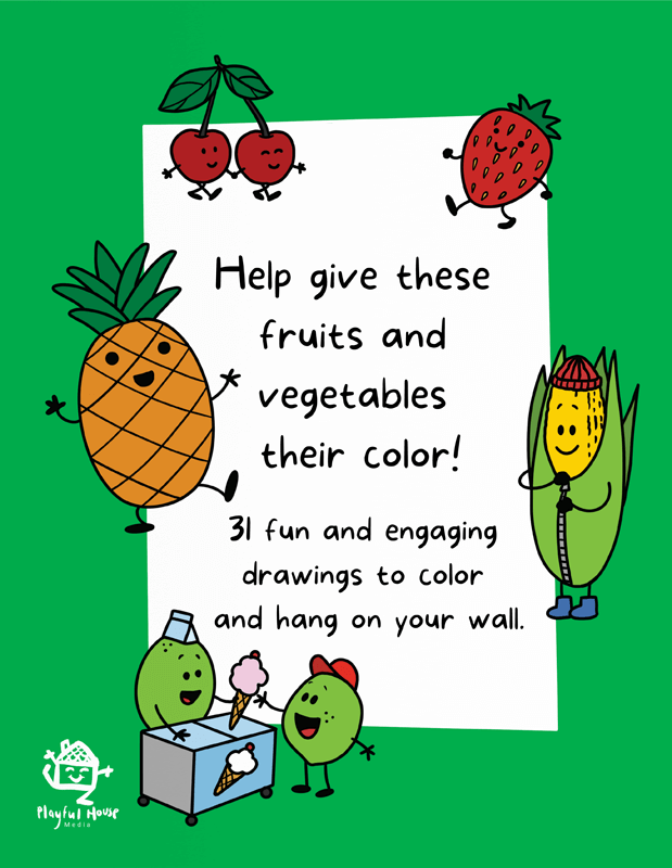 Fruits And Vegetables Coloring Book For Kids Ages 4-8: Fruits and  Vegetables Coloring Book (for Colored Pencils, Markers, and Crayons),  Fantastic  coloring book for kids ages 2-4 years: In, Eugy:  9798731742214: : Books